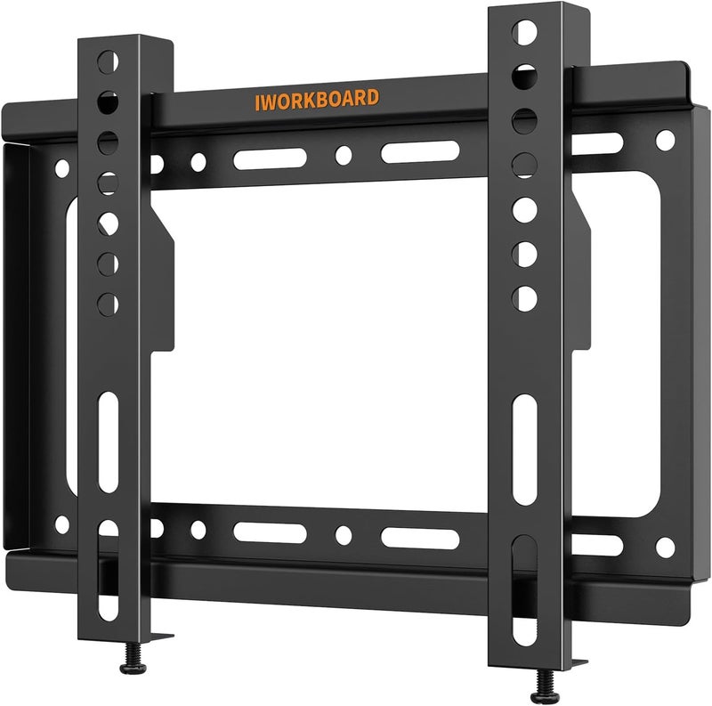 IWORKBOARD 24 27 32 40 inch Low Profile Fixed TV Wall Mount for 14-42 Inch Flat Screen, Small TV Mount，Monitor VESA Wall Mount Bracket, Fit Most 22 34 TVs, Max VESA 200x200mm, 66lbs, Single Stud - Image 1
